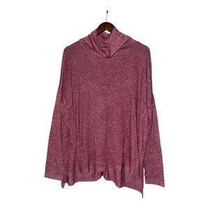 Buckle BKE Cowl Neck Red Wine‎ Tunic Sweater Size Small Oversize Soft Slouchy